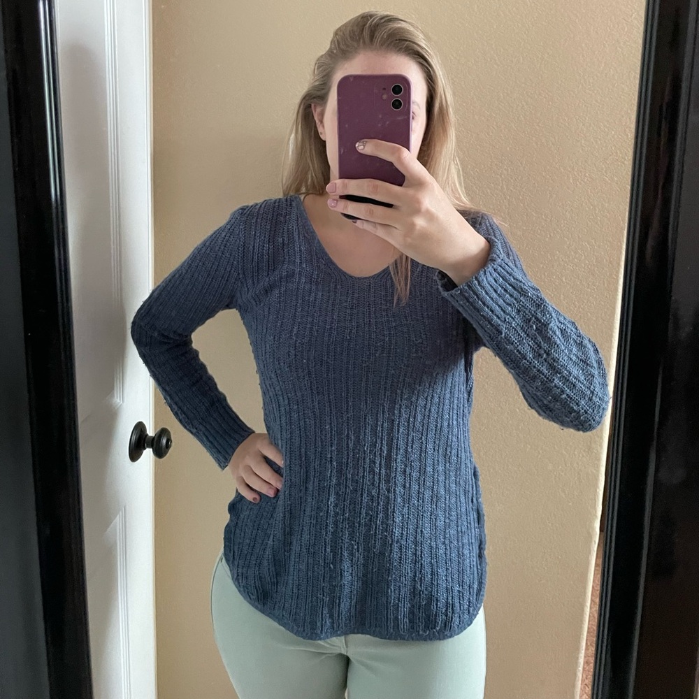 Pink Republic | Lace-up side blue sweater